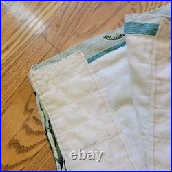 Vintage 1960's MidCentury Modern Atomic Barkcloth 2 Curtain Panels 82 X 86