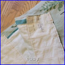 Vintage 1960's MidCentury Modern Atomic Barkcloth 2 Curtain Panels 82 X 86