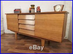 Vintage 1960's Wood Formica Sideboard Mid-Century Retro Atomic