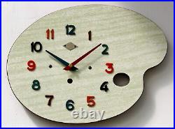 Vintage 33cm Jura Wall Clock French Formica Retro Mid Century Style Atomic