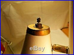 Vintage 3 Light Mid Century Tension Pole Lamp 90-95 w Atomic Metal Lamp Shades