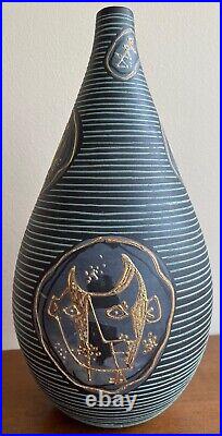Vintage 50s 60s Ceramic Pottery Lamp Base Mid Century Modern Lighting Atomic Era