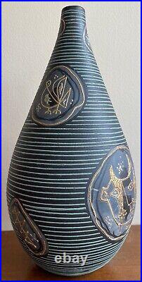 Vintage 50s 60s Ceramic Pottery Lamp Base Mid Century Modern Lighting Atomic Era