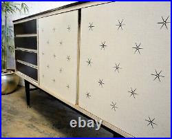 Vintage 50s 60s Mid Century Modern Atomic Era Melamine Drinks Cabinet Sideboard