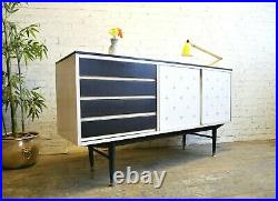 Vintage 50s 60s Mid Century Modern Atomic Era Melamine Drinks Cabinet Sideboard