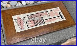 Vintage 50s MCM Wood Ceramic Tile Fish Sealife Art Platter Mid Century Atomic Vintage 50s MCM Wood Ceramic Tile Fish Sealife Art Platter Mid Century Atomic