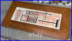 Vintage 50s MCM Wood Ceramic Tile Fish Sealife Art Platter Mid Century Atomic Vintage 50s MCM Wood Ceramic Tile Fish Sealife Art Platter Mid Century Atomic