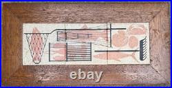Vintage 50s MCM Wood Ceramic Tile Fish Sealife Art Platter Mid Century Atomic Vintage 50s MCM Wood Ceramic Tile Fish Sealife Art Platter Mid Century Atomic