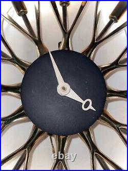 Vintage 50s Westwood Chadwick Starburst Sputnik Clock Mid Century Modern Atomic