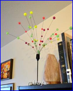 Vintage 60's Danish Modern Kinetic Ball Atomic MCM Wire Sculpture GLOWS