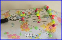 Vintage 60's Danish Modern Kinetic Ball Atomic MCM Wire Sculpture GLOWS