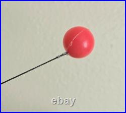 Vintage 60's Danish Modern Kinetic Ball Atomic MCM Wire Sculpture GLOWS