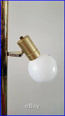 Vintage 60s Pole Tension Floor Lamp Mid Century Danish Modern Eames Knoll Atomic