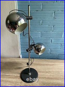 Vintage Adjustable Table Mid Century Space Age Lamp Atomic Design Light Eyeball