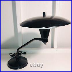 Vintage Art Specialty Co. Black UFO Atomic Saucer Desk Lamp 1960s 17