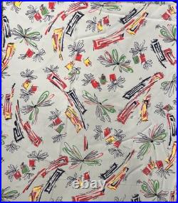 Vintage Atomic Age Mid Century Modern Design Rayon Dress Shirt Fabric 6.5 yards