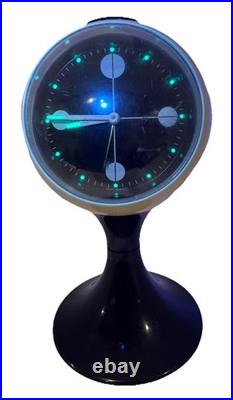 Vintage Atomic Blessing W. Germany Space Age Clock Mid Century Modern Glow Dial