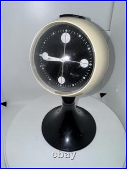 Vintage Atomic Blessing W. Germany Space Age Clock Mid Century Modern Glow Dial
