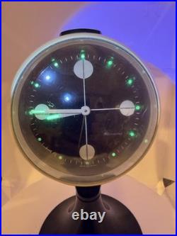 Vintage Atomic Blessing W. Germany Space Age Clock Mid Century Modern Glow Dial
