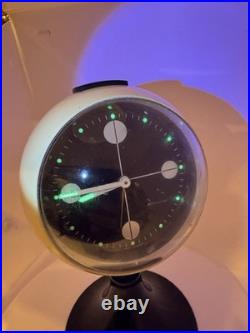 Vintage Atomic Blessing W. Germany Space Age Clock Mid Century Modern Glow Dial