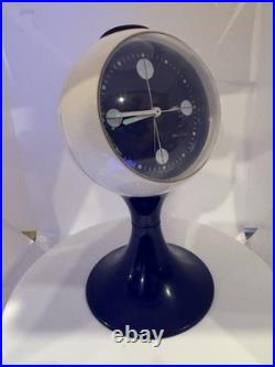 Vintage Atomic Blessing W. Germany Space Age Clock Mid Century Modern Glow Dial