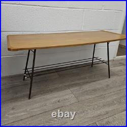 Vintage Atomic Era Formica Coffee Table with Magazine Rack Formwood