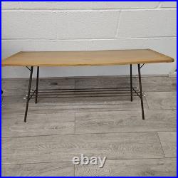 Vintage Atomic Era Formica Coffee Table with Magazine Rack Formwood
