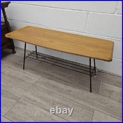 Vintage Atomic Era Formica Coffee Table with Magazine Rack Formwood