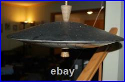 Vintage Atomic Flying Saucer Ufo Disc MID Century Modern Ceiling Light Fixture