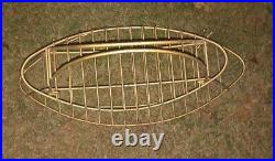 Vintage Atomic Mid Century Modern MCM Gold Wire Magazine Rack Fire Log Holder