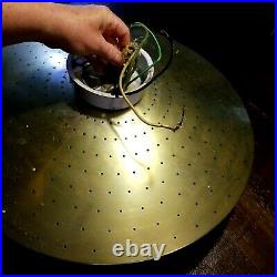 Vintage Atomic Saucer Disc Light Fixture 21 Mid Century Modern Ceiling MCM