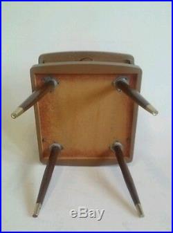 Vintage Atomic Sputink Wood Walnut End Table MID Century Danish Modern MCM Eames