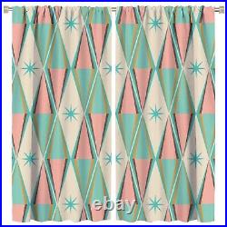Vintage Atomic Starburst Curtains, Pink Green Blue Mid Century 1950s 1960s Ic Vintage Atomic Starburst Curtains, Pink Green Blue Mid Century 1950s 1960s Ic