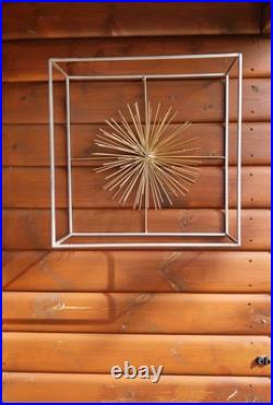 Vintage Atomic Wall Hanging Mid Century Modern Exploding Atom Decor Sputnik Art