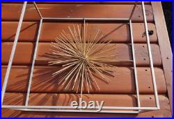 Vintage Atomic Wall Hanging Mid Century Modern Exploding Atom Decor Sputnik Art