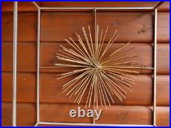 Vintage Atomic Wall Hanging Mid Century Modern Exploding Atom Decor Sputnik Art