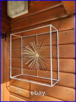 Vintage Atomic Wall Hanging Mid Century Modern Exploding Atom Decor Sputnik Art