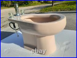 Vintage Bidet Toilet Briggs Tawny Beige Mid Century Modern Classic Color 078
