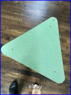 Vintage Blue Formica MCM Atomic Triangle Tripod Folding Hanging Tables