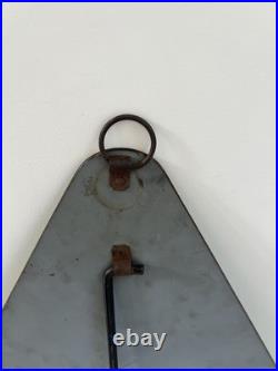 Vintage Blue Formica MCM Atomic Triangle Tripod Folding Hanging Tables