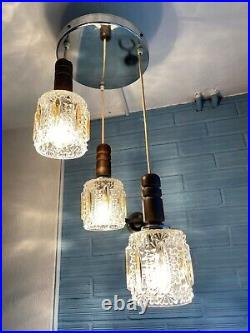 Vintage Cascade Pendant Mid Century Space Age Lamp Atomic Design Light Ceiling