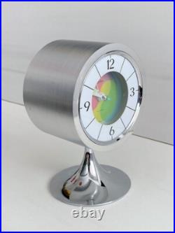 Vintage Clock By Linden With Saarinen Tulip Base Atomic 60s Mod Mid-Century Vintage Clock By Linden With Saarinen Tulip Base Atomic 60s Mod Mid-Century