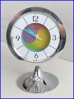 Vintage Clock By Linden With Saarinen Tulip Base Atomic 60s Mod Mid-Century