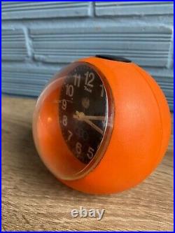 Vintage Clock Table Mid Century Insa Space Age UFO Atomic Design Plastic Pop