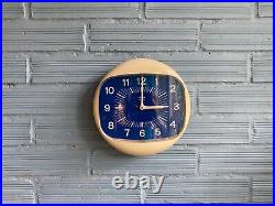 Vintage Clock Wall Mid Century Gorenje Space Age Capsule Atomic Design Plastic