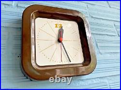 Vintage Clock Wall Mid Century Gorenje Space Age UFO Atomic Design Plastic Pop