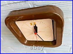 Vintage Clock Wall Mid Century Gorenje Space Age UFO Atomic Design Plastic Pop