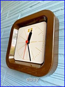 Vintage Clock Wall Mid Century Gorenje Space Age UFO Atomic Design Plastic Pop
