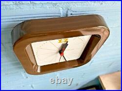 Vintage Clock Wall Mid Century Gorenje Space Age UFO Atomic Design Plastic Pop
