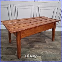 Vintage Danish MCM Mid Century Modern Wooden Slatted Atomic Coffee Table Retro